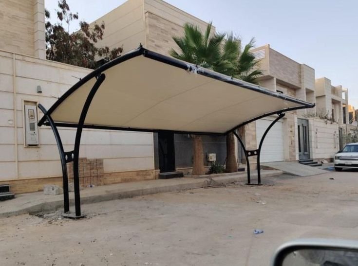 تركيب مظلات سيارات "إكس" (X-Frame) - الخيار الاقتصادي والمتين.